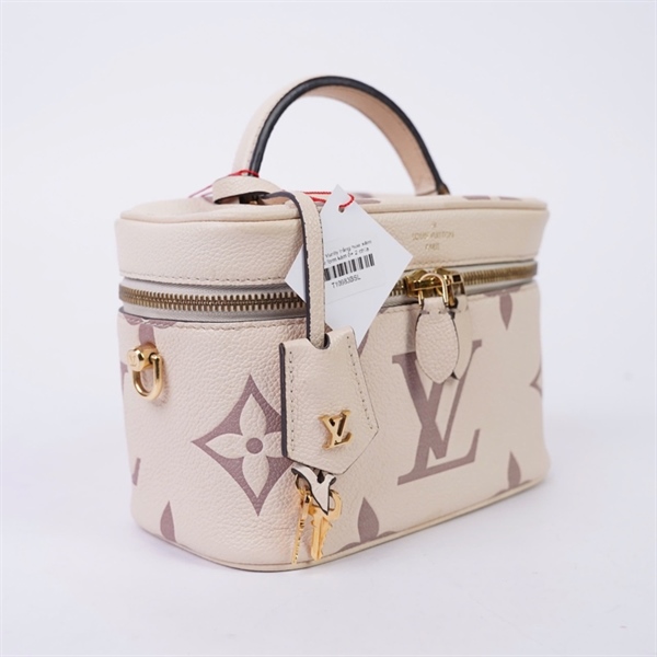 Túi LV Vanity trắng hoa xám có lót form kèm ổ+ 2 chìa (FP0271) sz19 (TH) KG+