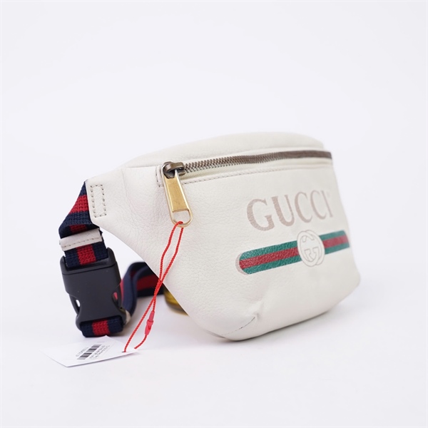 Túi GG Bumbag trắng (527792-467981) sz14 (miệng túi 25cm) (TH) KG+