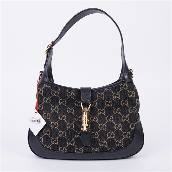 Túi GG Jackie 1961 đen 2 strap (A038547899) sz27 (TH) KG+