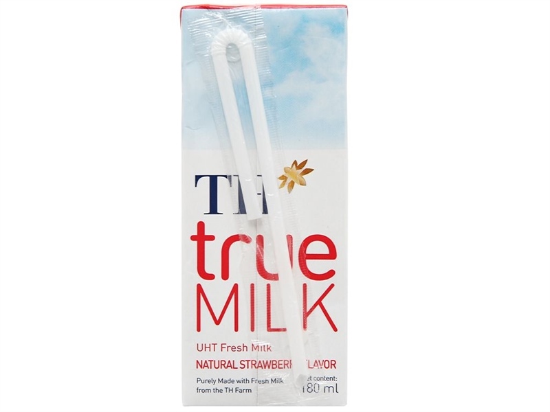 Sữa tươi tiệt trùng Hương dâu TH True Milk 180ml
