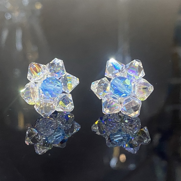 Hoa tai pha lê 6328M6 mix hoa mai