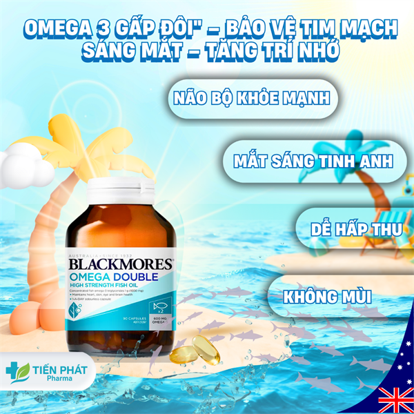Viên Uống Dầu Cá Blackmores Omega Double 90 Viên