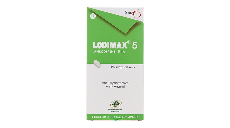 Thuốc Lodimax (Amlodipin 5mg) - OPV - Điều hoà huyết áp - (H*2vỉ*10viên)