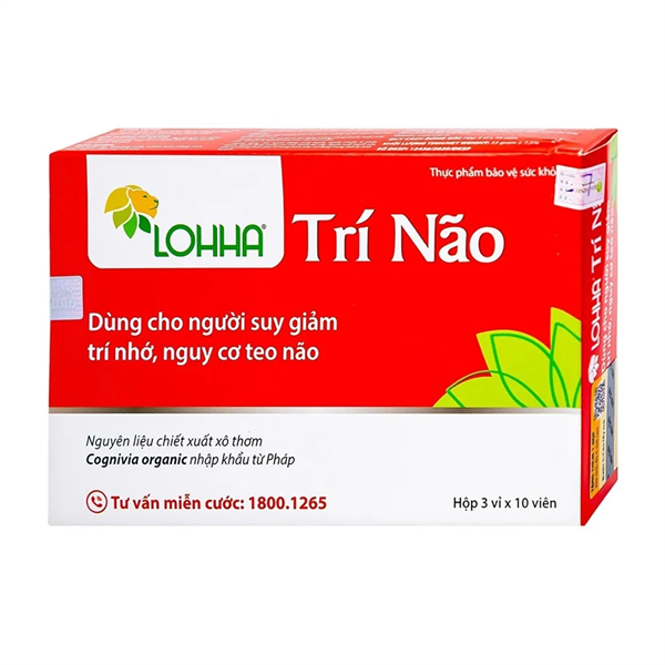 Lohha Trí não - Âu Cơ - Giúp ngăn ngừa teo não, sa sút trí tuệ (Hộp 3vỉ x 10viên)