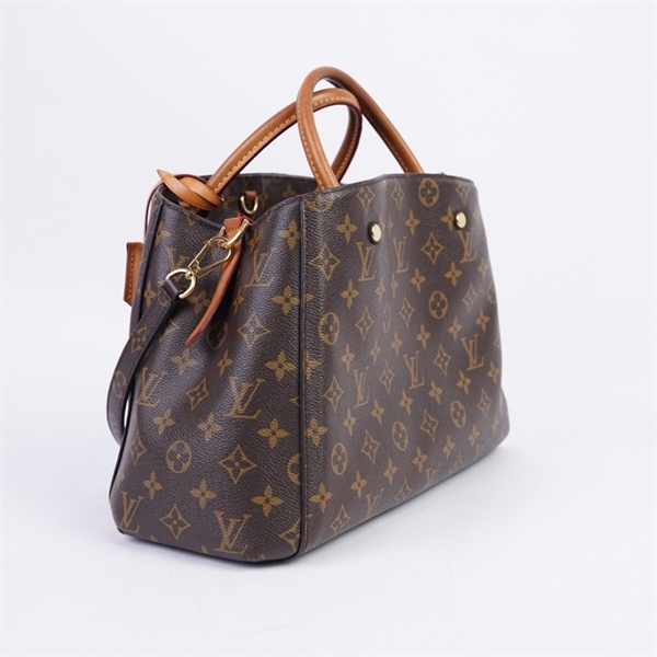 Túi LV Montaigne hoa nâu 2 lót form kèm ổ +1 chìa (CA0134) sz35 KG+