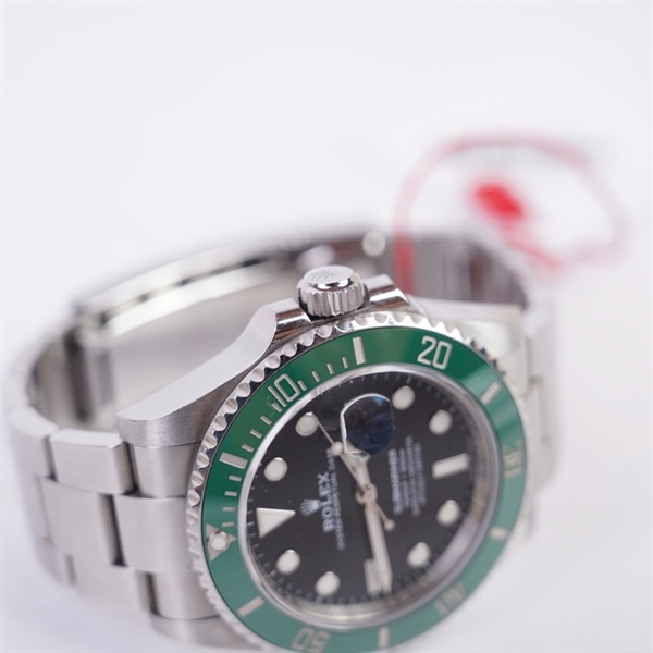 Đồng hồ Rolex bạc viền xanh (53CD9528) sz44 KG+