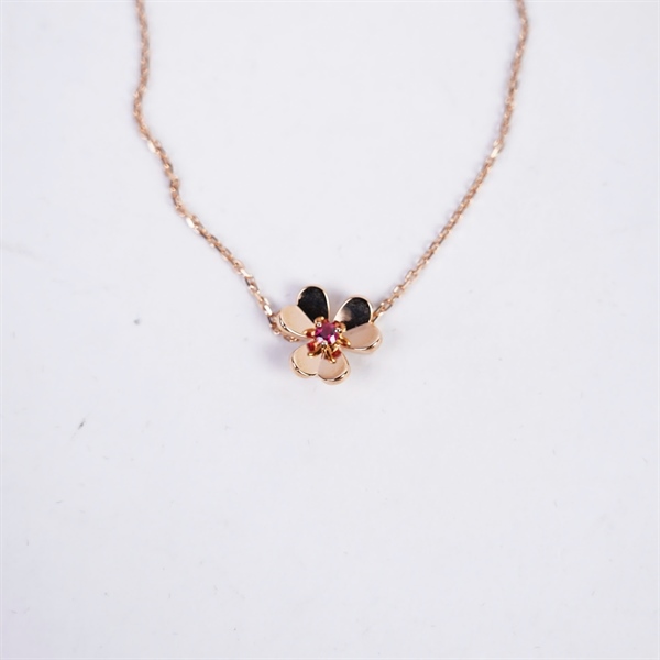 Vòng tay Van Cleef vàng đính đá đỏ (JC860458) (LN) KG+