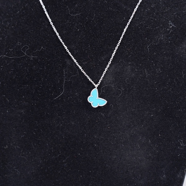 Dây chuyền Van Cleef bướm xanh (JD564361) (LN) KG+