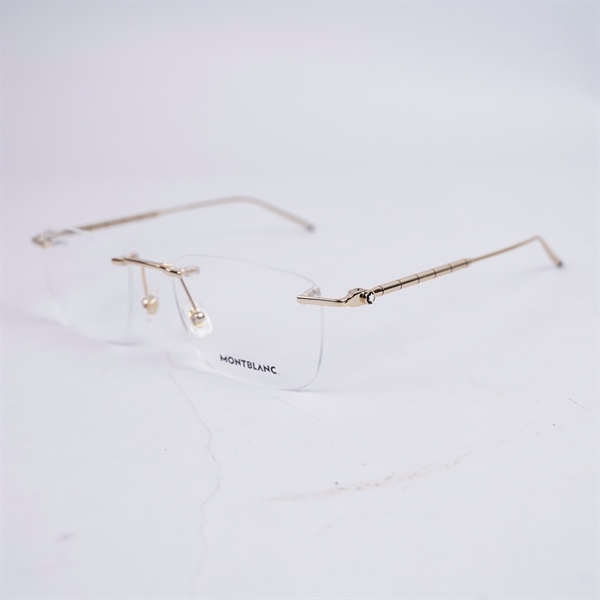 Kính Montblanc trắng gọng vàng MB02150 001 (55-20-145) KG+