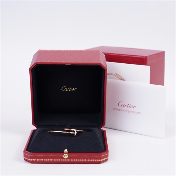 Vòng tay Cartier đinh đính kim vàng hồng (338BUC) sz17 KG+