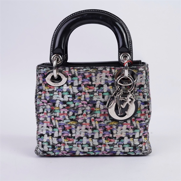 Túi Dior Lady đen họa tiết (04BMA-0122) szMini (HC) +