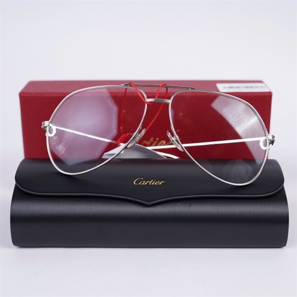 Kính Cartier vàng trắng CT0116O 002 (53-18-135) KG+