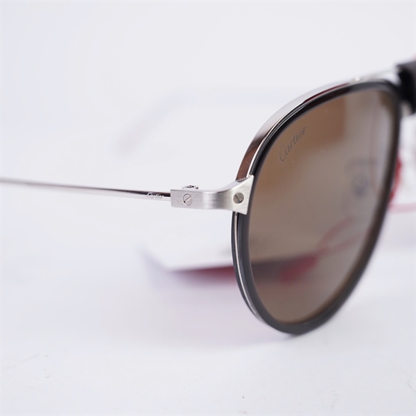 Kính Cartier đen gọng bạc CT0098SA 004 135 KG+