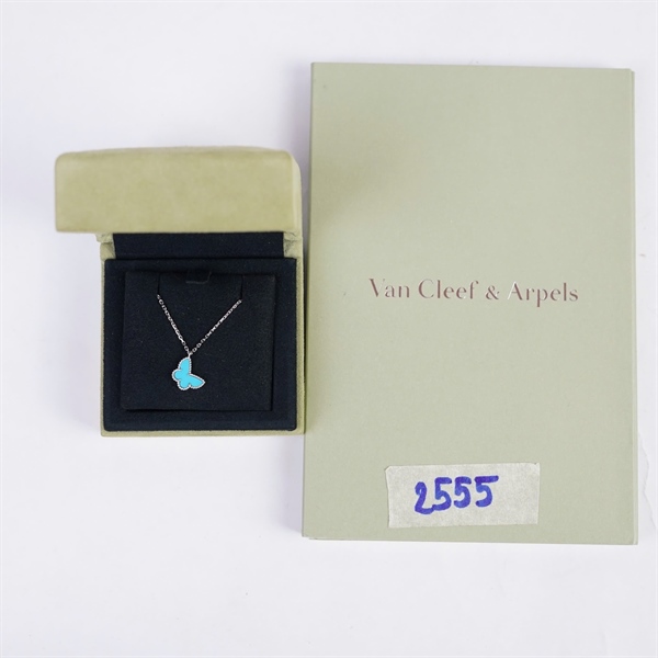 Dây chuyền Van Cleef bướm xanh (JD564361) (LN) KG+