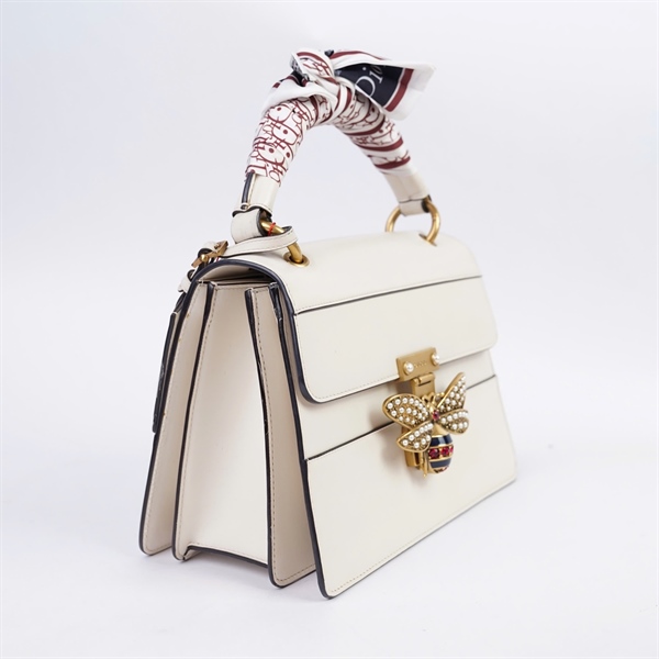 Túi GG con ong trắng (G028664807) sz25 (HN) KG+