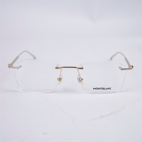 Kính Montblanc trắng gọng vàng MB02150 001 (55-20-145) KG+