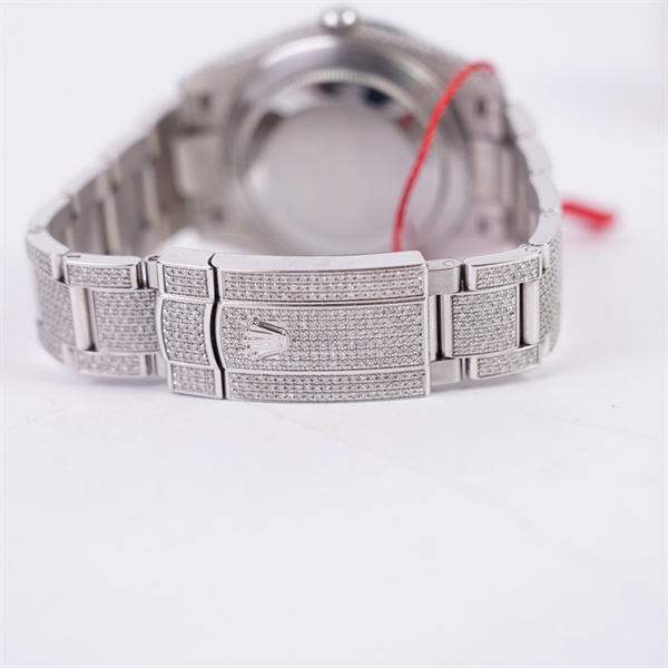 Đồng hồ Rolex bạc full đính đá (X3T08941) sz44 (HC) KG+