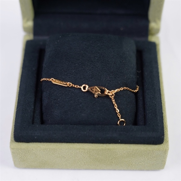 Vòng tay Van Cleef vàng đính đá xanh (JC860606) (LN) KG+