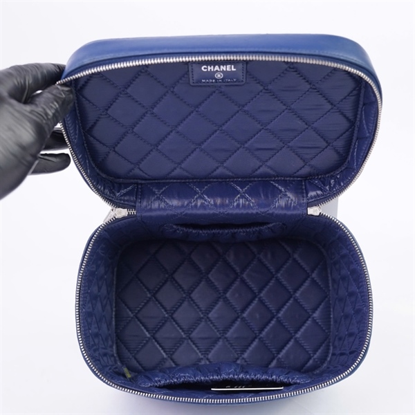 Túi Chanel Vanity xanh đậm (22440780) (A-T) KG+