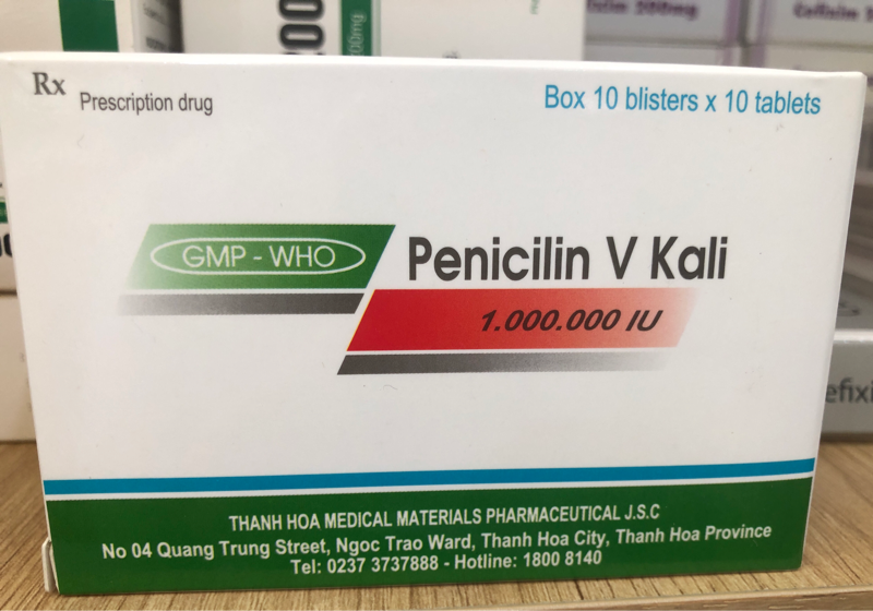 Penicilin V Kali 1.000.000 IU T/108H* 100v Thephaco-Việt Nam
