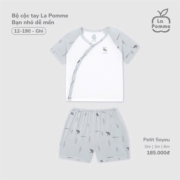 LaPomme Bộ cộc tay bạn nhỏ dễ mến - Ghi