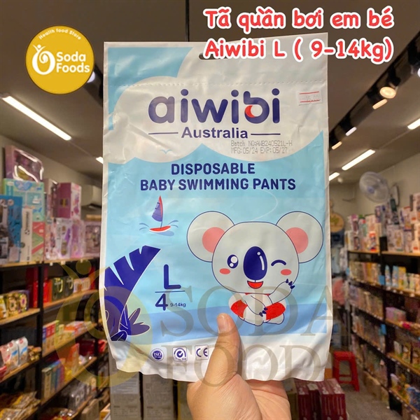 Tã quần bơi em bé Aiwibi L ( 9-14kg)