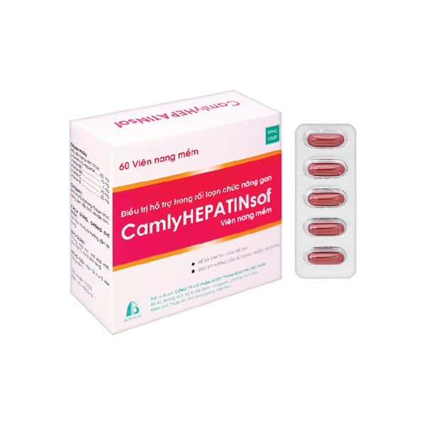 Thuốc CamlyHEPATINsof Boston Hỗ trợ điều trị rối loạn chức năng gan (Hộp 12 vỉ x 5 viên)