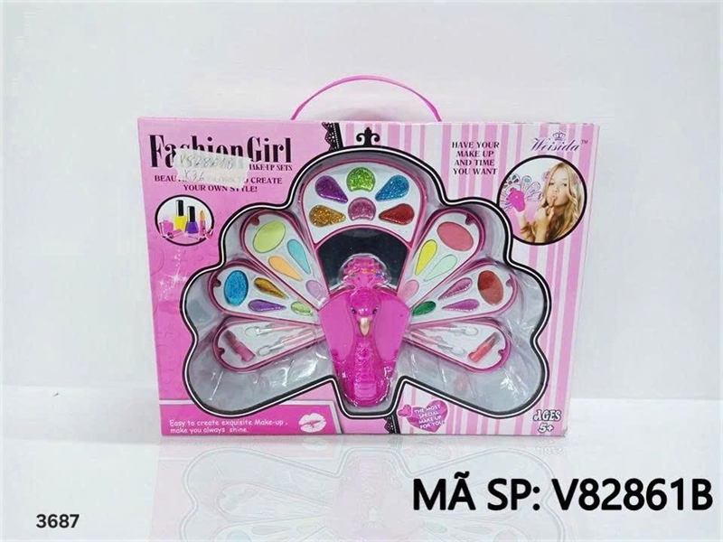 V82861B HỘP PHẤN TRANG ĐIỂM CON CÔNG 7 TẦNG