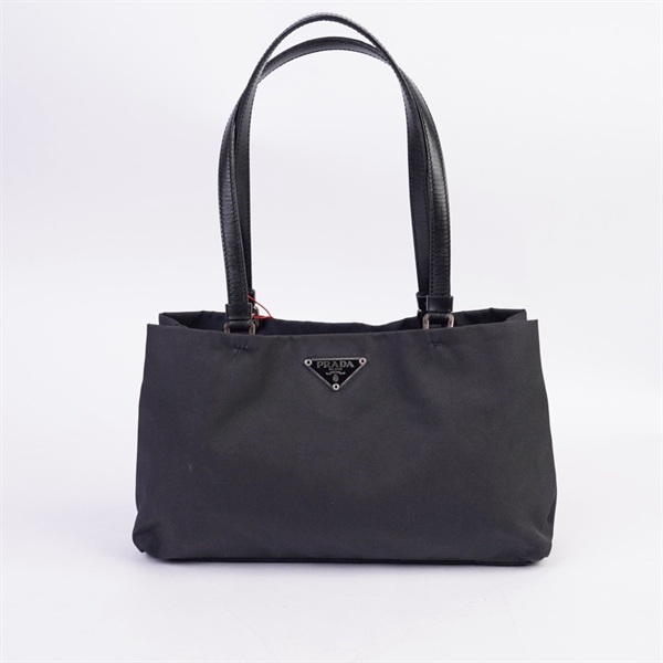 Túi Prada kẹp nách đen sz26 KG+