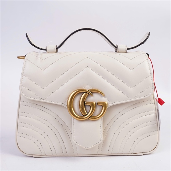 Túi GG Marmont Mini trắng (D041628649) sz20 +