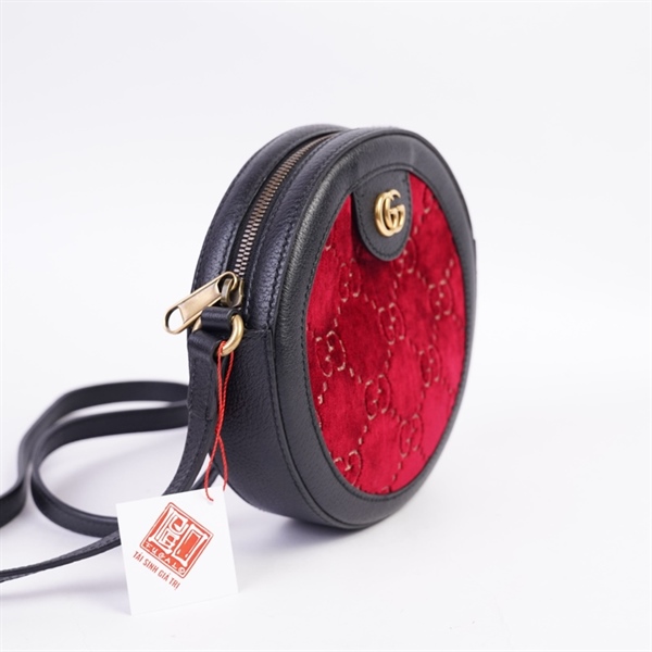 Túi GG Round đỏ viền đen (E028749532) sz18 KG+