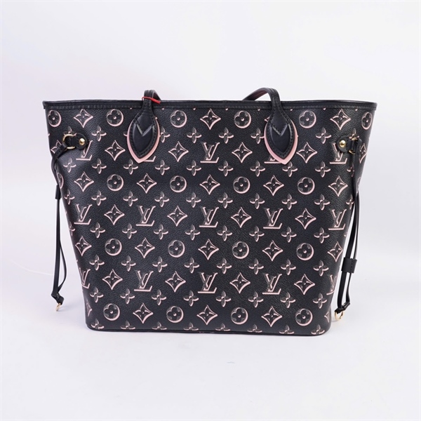 Túi LV Neverfull hoa đen kèm ví KG+