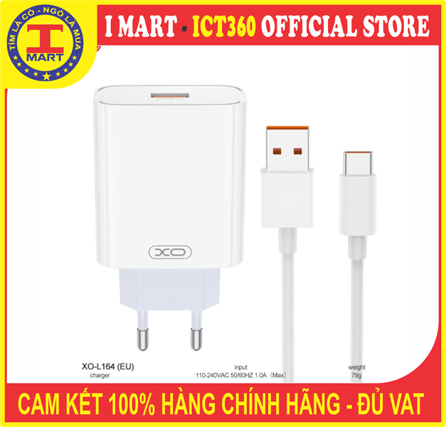 Combo Sạc Nhanh Xiaomi 120W Kèm Cáp Type C XO L164(EU)