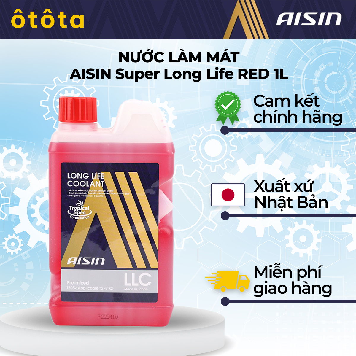 AISIN Nước Làm Mát Long Life RED 1L