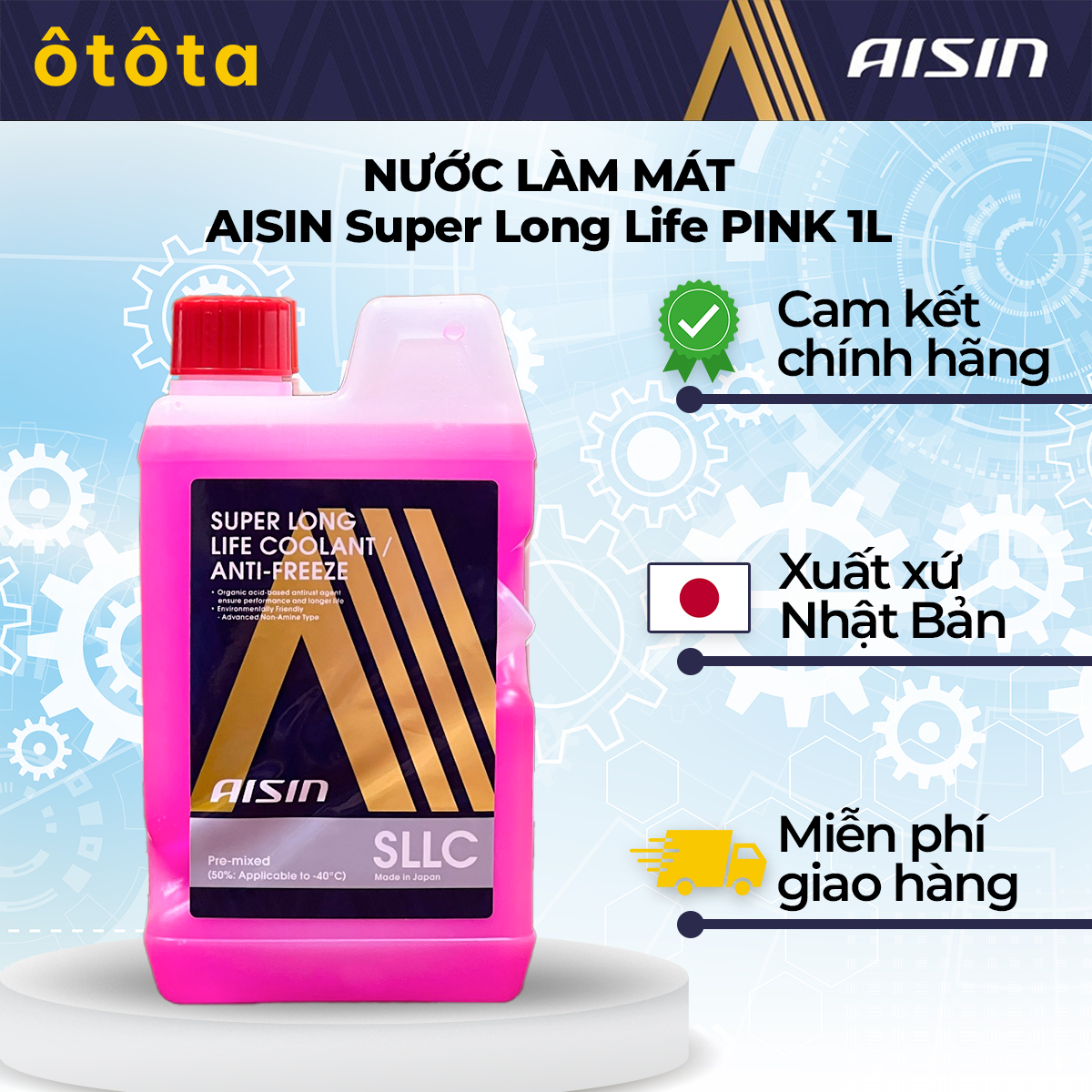 AISIN Nước Làm Mát Super Long Life PINK 1L