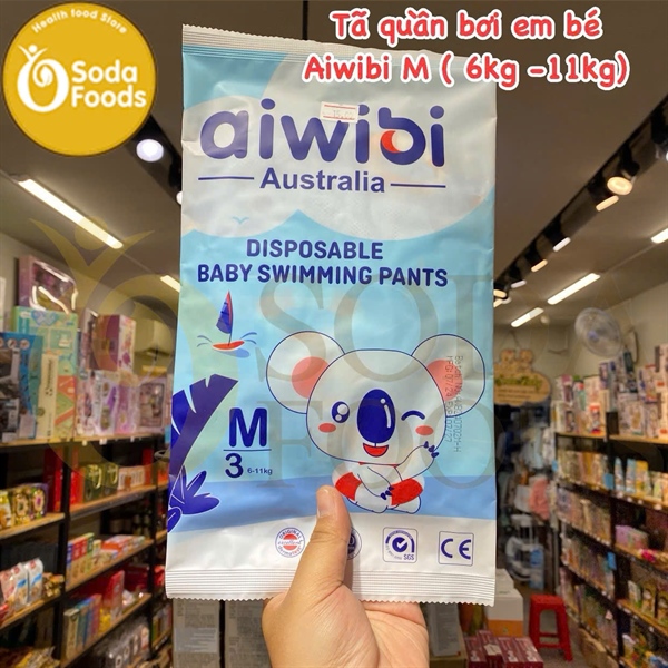 Tã quần bơi em bé Aiwibi M ( 6kg -11kg)