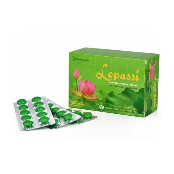 Thuốc Lopassi- Trường Thọ - Điều trị mất ngủ, suy nhược thần kinh (H*10vỉ x 10viên)