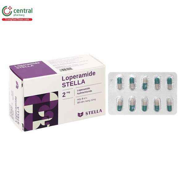 Thuốc Loperamide Stella 2mg - CTTNHH LD Stellapharm - Chi nhánh 1 - Điều trị tiêu chảy (Hộp 5 vỉ x 10 viên)