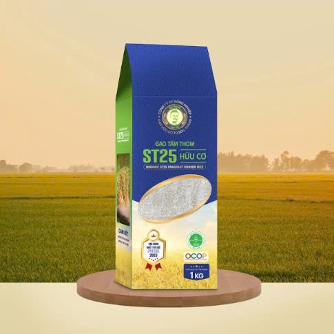 GẠO TẤM THƠM ST25 HỮU CƠ 1KG