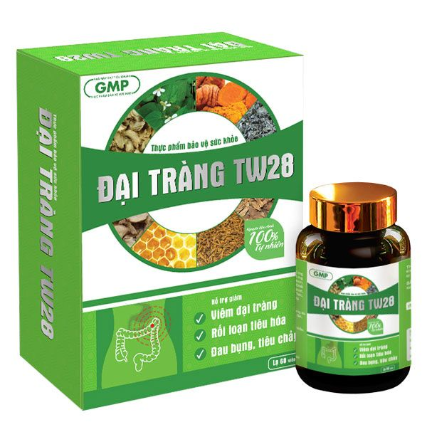 Viên uống hỗ trợ điều trị viêm đại tràng ĐẠI TRÀNG TW28 hộp 1 lọ 60 viên