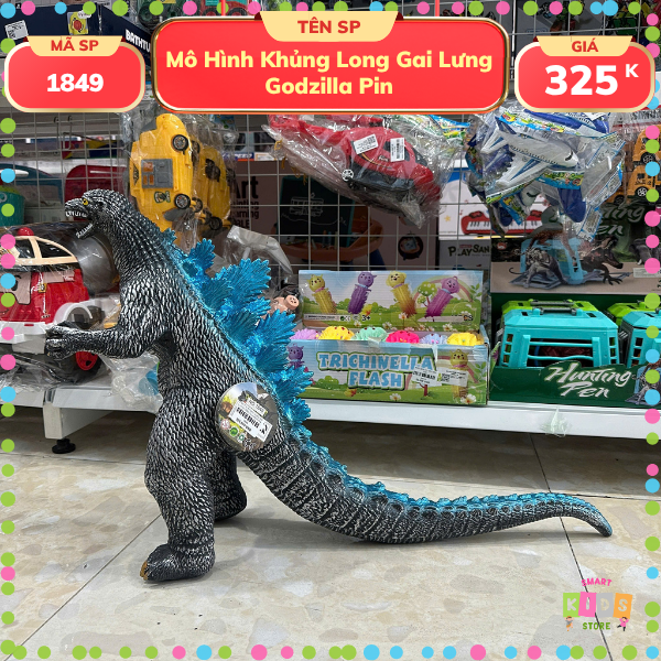 Mô Hình Khủng Long Gai Lưng Godzilla Pin Siêu Đẹp, Chất Lượng Tuyệt Vời
