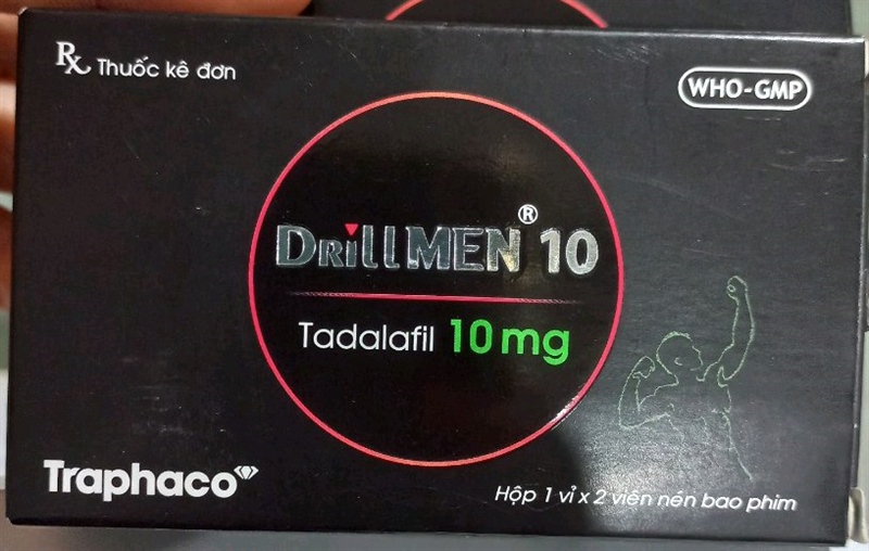 DRILLMEN 10 (Tadalafil 10mg); Hộp 1 vỉ x 2 viên - Traphaco
