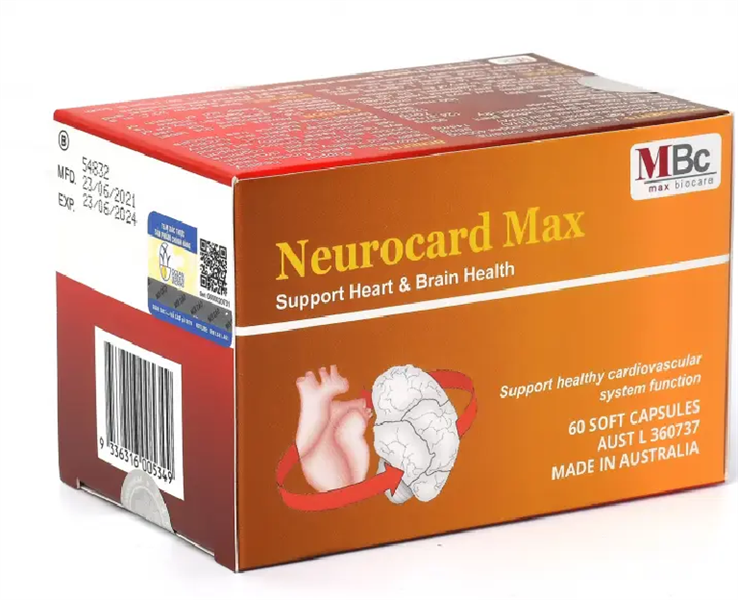 Neurocard Max (Hộp 6 vỉ x 10 viên) - Australia/Luca