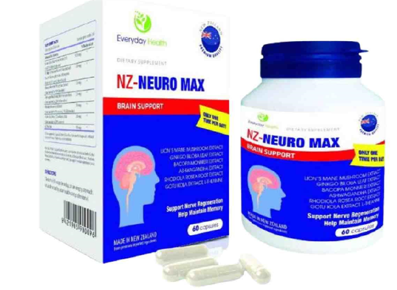 NZ - Neuro Max (Lọ*60viên) (Tuần hoàn não. hoa mắt, chóng mặt,tê bì chân tay) - New Zealand
