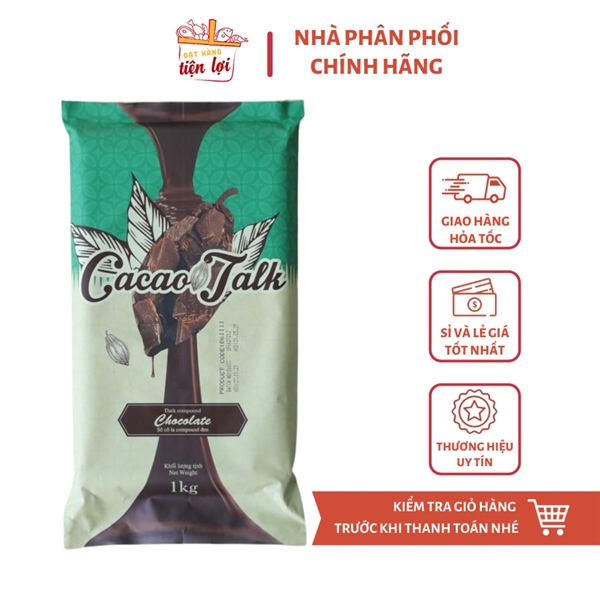 Sô Cô La Compound Đen Dạng Khối Cacao Talk (1kg)