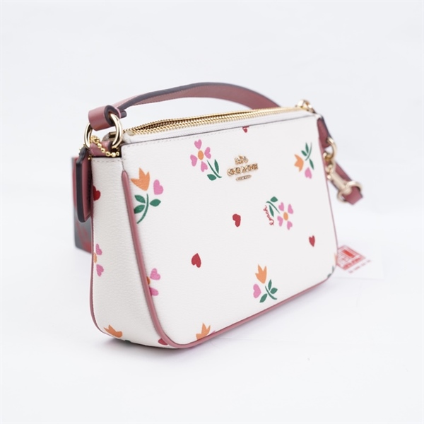 Túi Coach Kẹp nách in hoa sz19 KG+