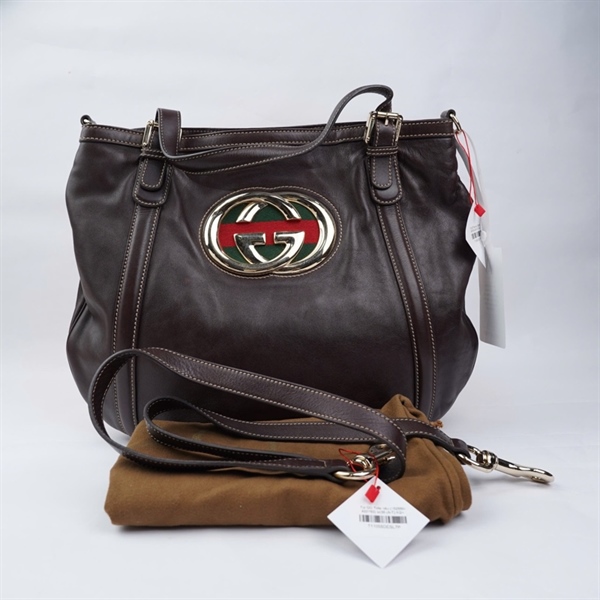 Túi GG Tote nâu (162886-492783) sz38 (A-T) KG+