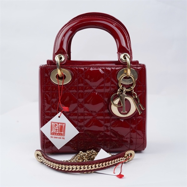 Túi Dior Lady đỏ (17-BO-1107) szmini (BMC) KG+