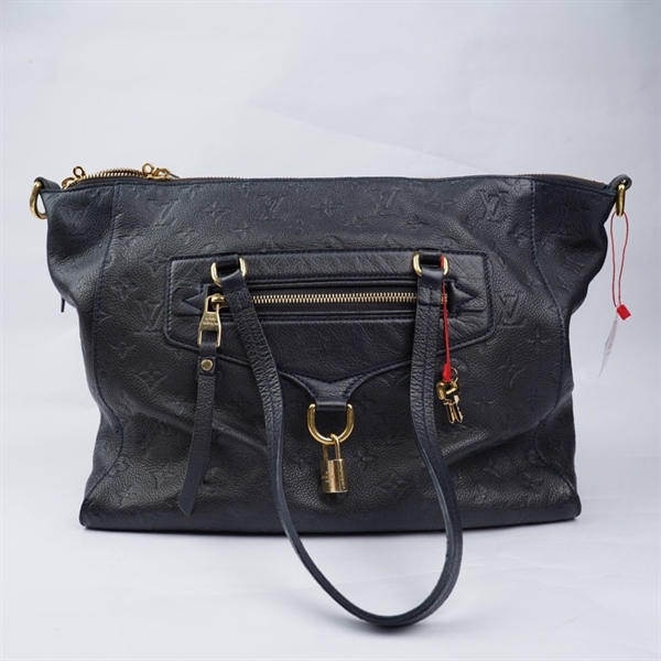 Túi LV Handle hoa đen da bê kèm ổ+ 2 chìa sz34 (BMC) KG+