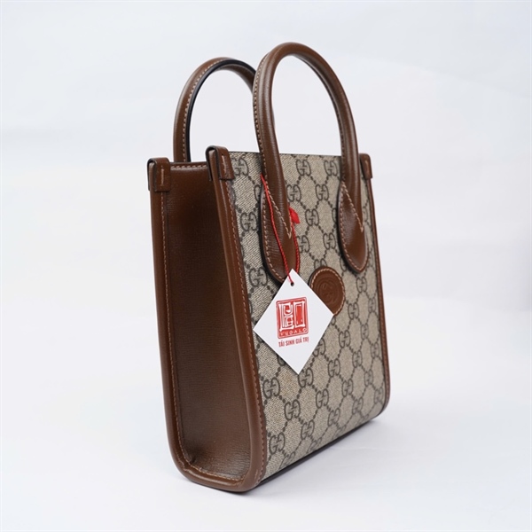 Túi GG Tote xám (671628-325040) sz16 (BMC) KG+